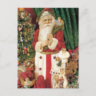 Cartes Pour Fêtes Annuelles Old Tyme Père Noël
