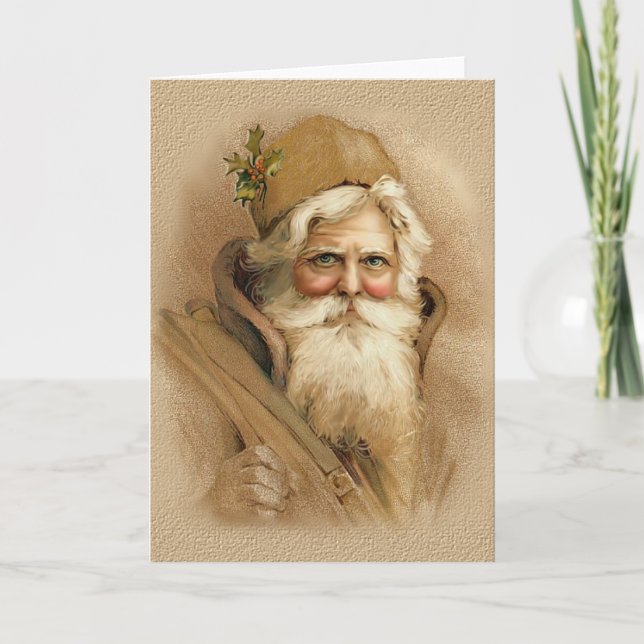Cartes Pour Fêtes Annuelles Old World Père Noël - Pas de texte (Devant)