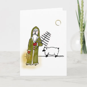 Cartes Pour Fêtes Annuelles Olde World Père Noël n Sheep