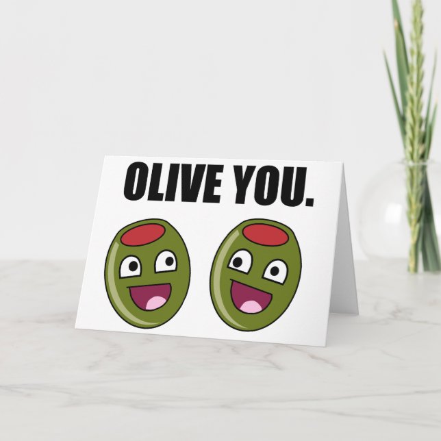 CARTES POUR FÊTES ANNUELLES OLIVE PUN (Devant)