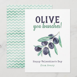 Cartes Pour Fêtes Annuelles Olive You Bunches Kids School Valentine's Cards