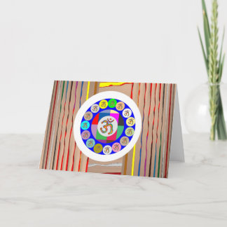 Cartes Pour Fêtes Annuelles OM MANTRA Gold : Méditation de Yoga Chant