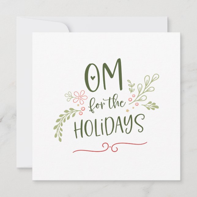 Cartes Pour Fêtes Annuelles OM pour les fêtes Typographie manuscrite (Devant)