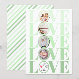 Cartes Pour Fêtes Annuelles Ombre ment vert LOVE photo Valentines Day