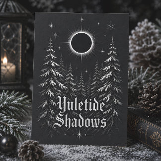 Cartes Pour Fêtes Annuelles Ombres de Yuletide Vacances d'Hiver Gothique Sombr