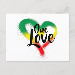 Cartes Pour Fêtes Annuelles One Love One Heart Reggae Vibes