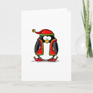 Cartes Pour Fêtes Annuelles Onze Pingouin