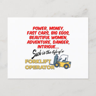 Cartes Pour Fêtes Annuelles Opérateur de Life of a Forclift
