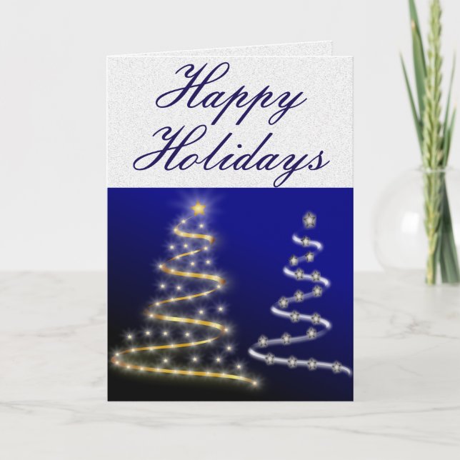 Cartes Pour Fêtes Annuelles Or et argent (Devant)