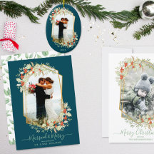 Or et Holly marié & Joyeux | Photo géométrique