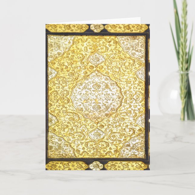 Cartes Pour Fêtes Annuelles Or sacré tombé (Devant)