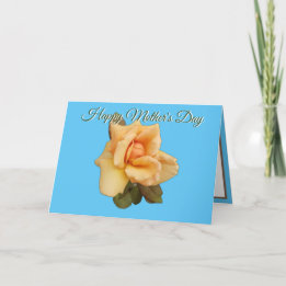 Cartes Pour Fêtes Annuelles Orange Rose Cutout Photo Sky Blue Mothers Day Card