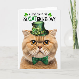 Cartes Pour Fêtes Annuelles Orange Scottish Fold Lucky Charm St Jour de CATric