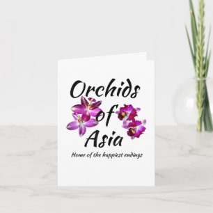 Cartes Pour Fêtes Annuelles Orchidées d'Asie