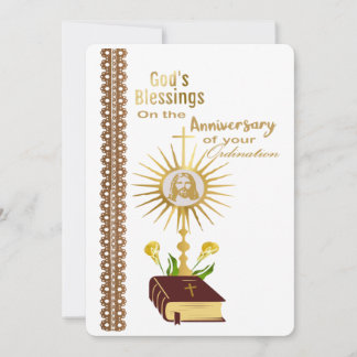 Cartes Pour Fêtes Annuelles Ordination Anniversary 