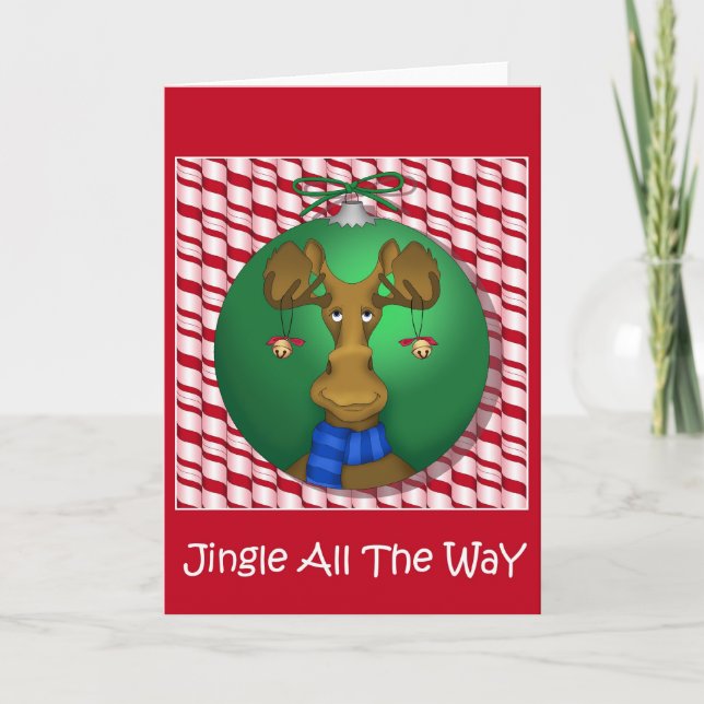 Cartes Pour Fêtes Annuelles Orignaux de tintement (Devant)