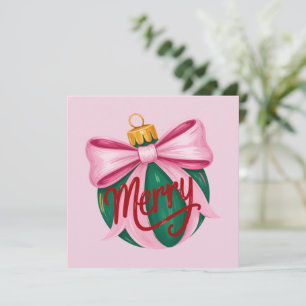 Cartes Pour Fêtes Annuelles Ornement Coup de Pinceau Prépa Noël Coquette Noël