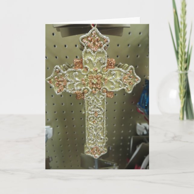 Cartes Pour Fêtes Annuelles Ornement croisé (Devant)
