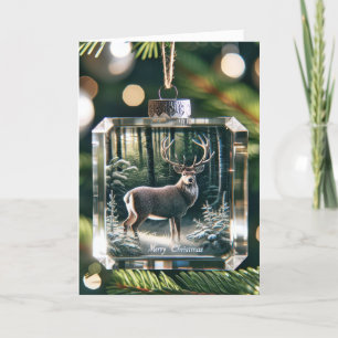 Cartes Pour Fêtes Annuelles Ornement de cerf de canard de Noël