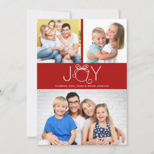 Cartes Pour Fêtes Annuelles Ornement de Joie 3 Photo Noël