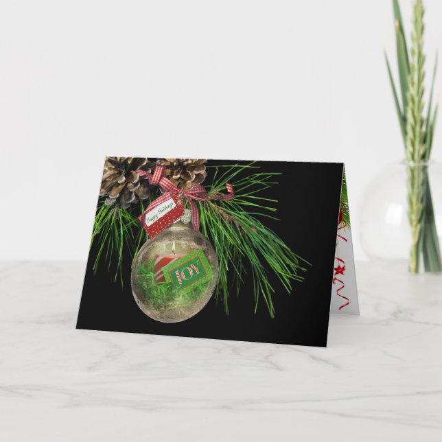 Cartes Pour Fêtes Annuelles Ornement de Joie de Fête (Devant)