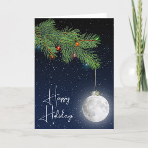 Cartes Pour Fêtes Annuelles Ornement de la Lune de Noël sur la pince à pin