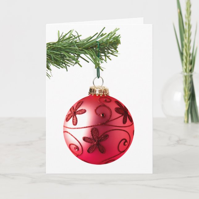 Cartes Pour Fêtes Annuelles Ornement de Noël (Devant)