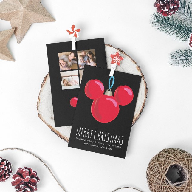 Cartes Pour Fêtes Annuelles Ornement de Noël de Mickey Mouse (Créateur téléchargé)
