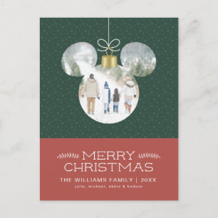 Cartes Pour Fêtes Annuelles Ornement de Noël Mickey Mouse avec Photo
