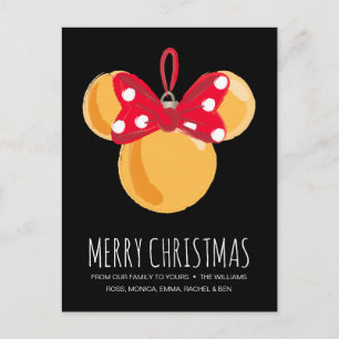 Cartes Pour Fêtes Annuelles Ornement de Noël Minnie Mouse