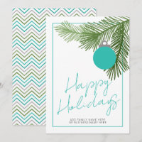 Ornement de Noël Moderne - Vert - Turquoise Sans P