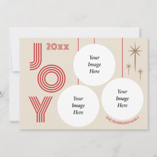 Cartes Pour Fêtes Annuelles Ornement de Noël religieux JOY Multi Photo