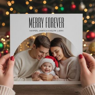 Cartes Pour Fêtes Annuelles Ornement de photo de famille personnalisé Joyeux P