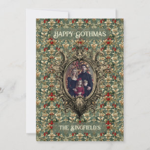 Cartes Pour Fêtes Annuelles Ornement Famille de Noël de Baie d'Hiver Victorien
