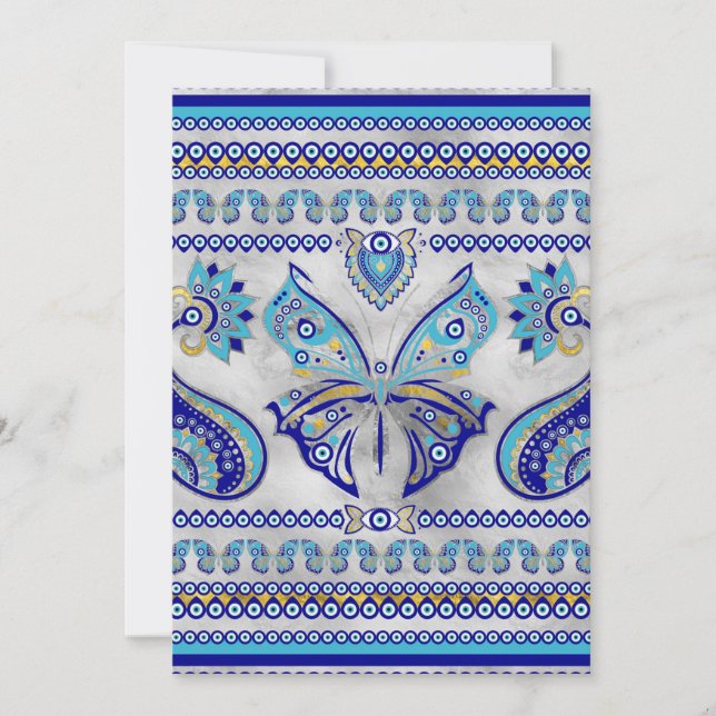 Cartes Pour Fêtes Annuelles Ornement oculaire du papillon (Devant)