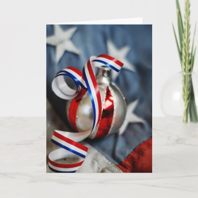 Cartes Pour Fêtes Annuelles Ornement patriotique simple (Devant)