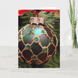 Cartes Pour Fêtes Annuelles Ornement vert