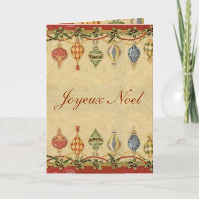 Cartes Pour Fêtes Annuelles Ornements antiques (Devant)