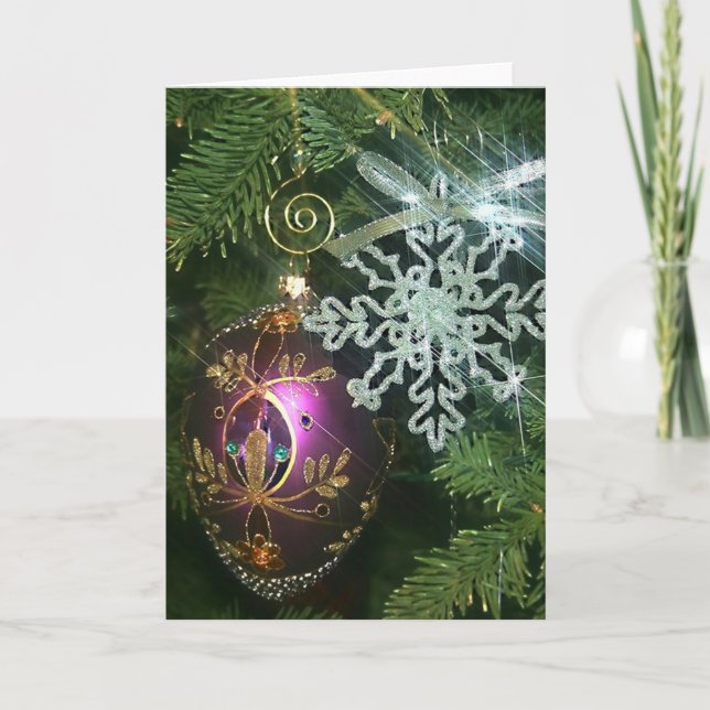 Cartes Pour Fêtes Annuelles Ornements de Noël 2 (Devant)