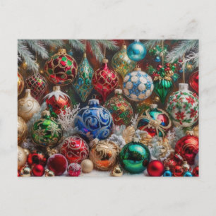Cartes Pour Fêtes Annuelles Ornements de Noël festifs colorés