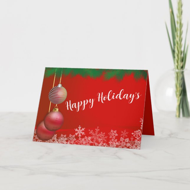 Cartes Pour Fêtes Annuelles Ornements de vacances (Devant)