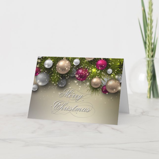 Cartes Pour Fêtes Annuelles Ornements de vacances de Noël - multi (Devant)