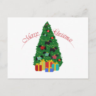 Cartes Pour Fêtes Annuelles Ornements écossais Arbre de Noël