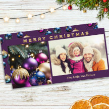 Ornements élégants en breloque Famille Photo Noël