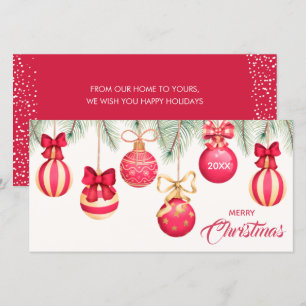 Cartes Pour Fêtes Annuelles Ornements Red Gold Christmas Tree