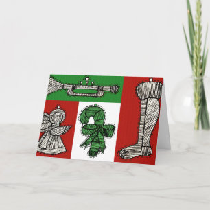 Cartes Pour Fêtes Annuelles Ornements vintages