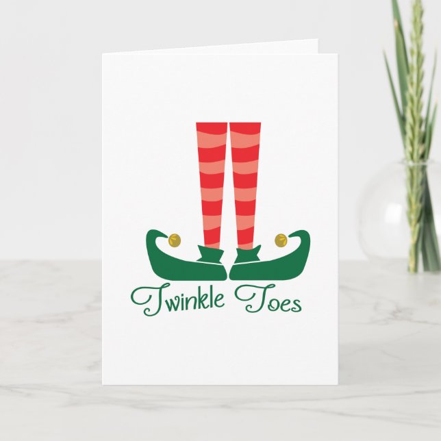 Cartes Pour Fêtes Annuelles Orteils de scintillement (Devant)