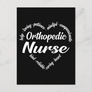 Cartes Pour Fêtes Annuelles Orthopédique Infirmière Coeur Mot Cloud
