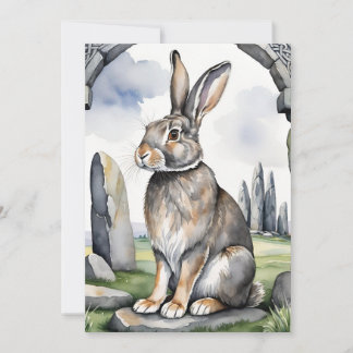 Cartes Pour Fêtes Annuelles Ostara Bunny Spring Equinox Eostre Wicca