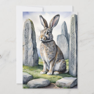 Cartes Pour Fêtes Annuelles Ostara Bunny Spring Equinox Eostre Wicca